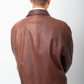 Armani 90's brown leather pilote jacket