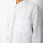 Ann Demeulemeester 2000's white linen reversed pocket and buttons shirt