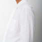 Ann Demeulemeester 2000's white linen reversed pocket and buttons shirt