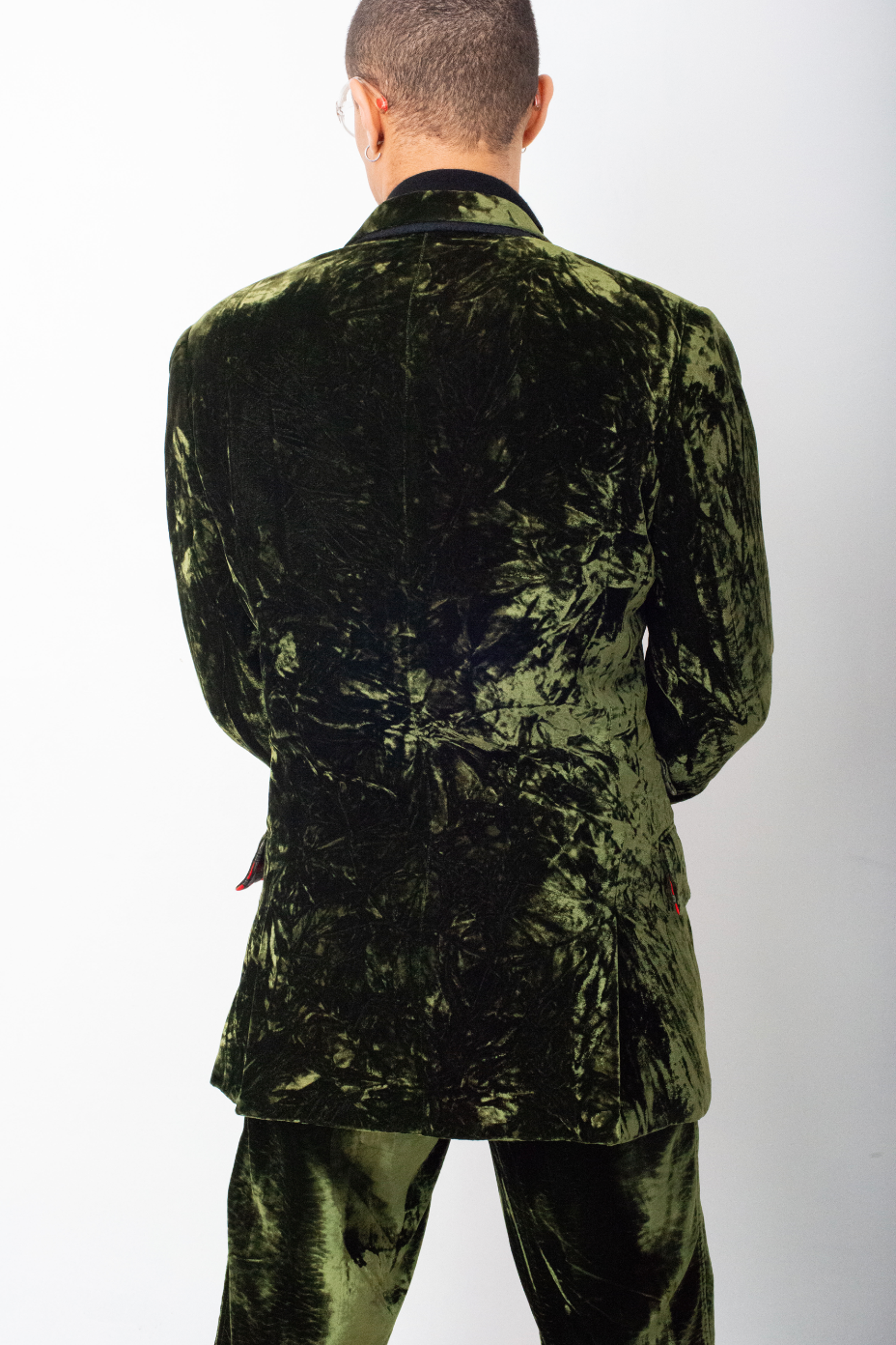 Dolce & Gabbana D&G green velvet pantsuit