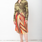 Gianni Versace FW 2000 multicolour swirl silk skirt