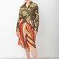 Gianni Versace FW 2000 multicolour swirl silk skirt