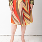 Gianni Versace FW 2000 multicolour swirl silk skirt