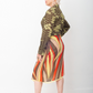 Gianni Versace FW 2000 multicolour swirl silk skirt