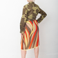 Gianni Versace FW 2000 multicolour swirl silk skirt