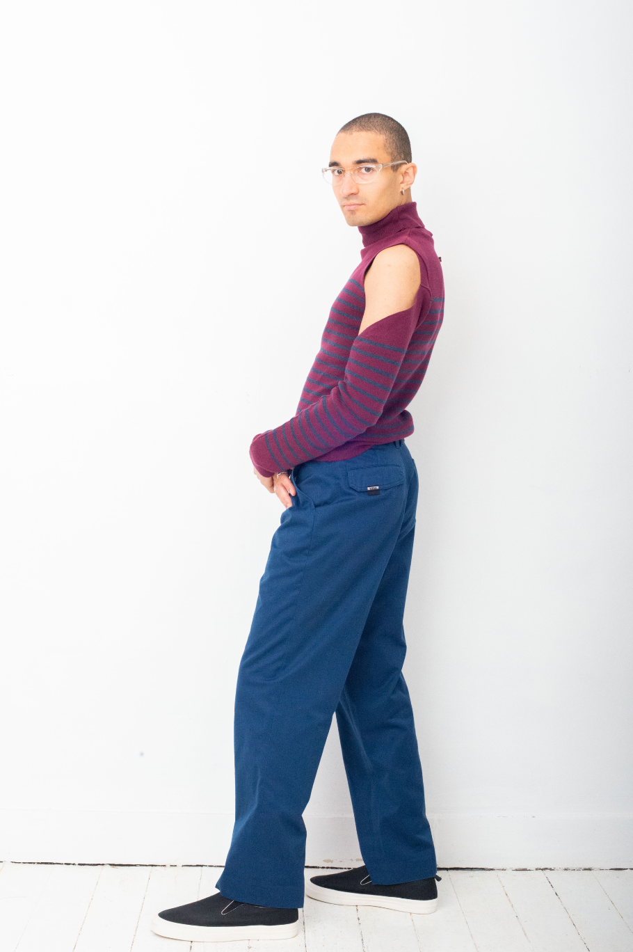 Kansaï Yamamoto 90’s bright blue cotton worker’s trousers