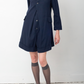 Yohji Yamamoto 1991 navy double buttoned playsuit.