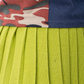 Jean Paul Gaultier 90's wool knit lime green pleated skirt