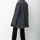 Martin Margiela 2001 wool grey coat with special button closure