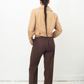 Dirk Bikkembergs 2000's brown wool straight leg trousers