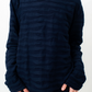 Issey Miyake Men 2010's dark blue cotton knit wavy sweater