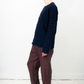 Issey Miyake Men 2010's dark blue cotton knit wavy sweater