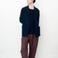 Issey Miyake Men 2010's dark blue cotton knit wavy sweater