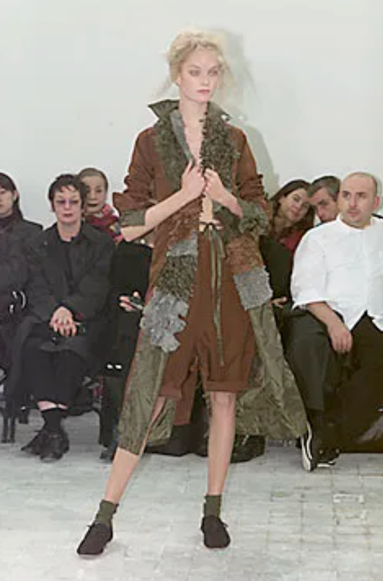 Comme des Garçons SS 2000 reversible brown and khaki ruffle Comme des Garçons SS 2000 reversible brown and khaki ruffle