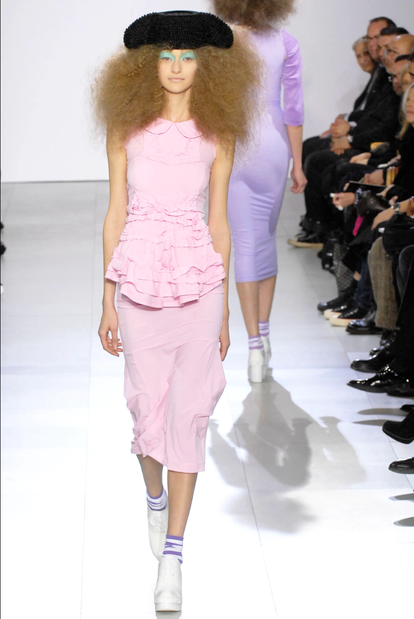 Comme des Garçons fall 2007 lilac dress with baby frock