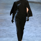Lanvin Fall 2011 black silk dress with cape
