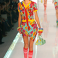 Christian Dior SS 2005 argyle print sleeveless polo shirt