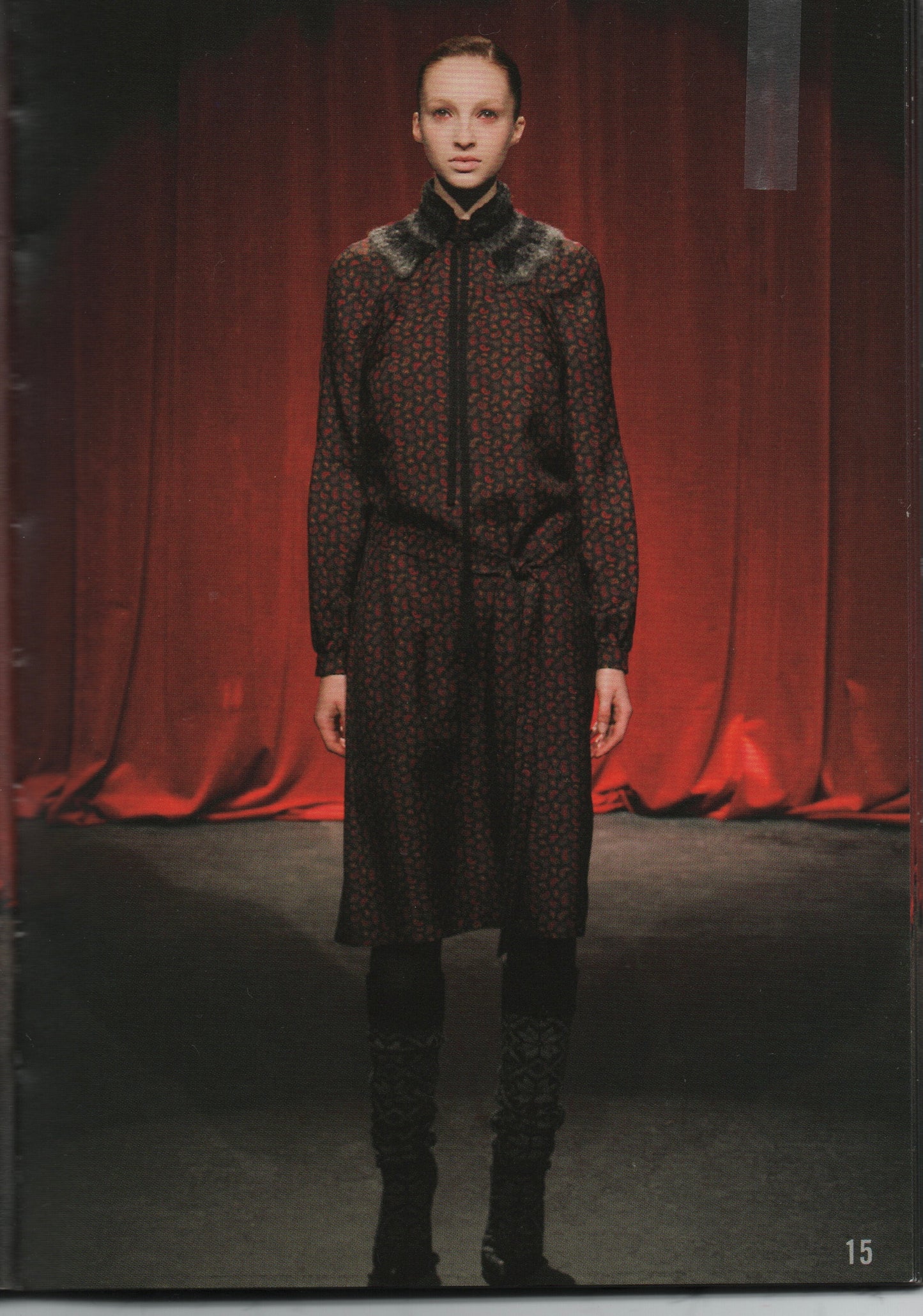 Veronique Branquinho AW 2006-2007 washed cotton paisley print dress
