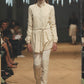 Veronique Branquinho FW 20002 cream corduroy shirt dress with belt