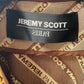 Jeremy Scott 2000's Paris brown striped motorcycle jacket