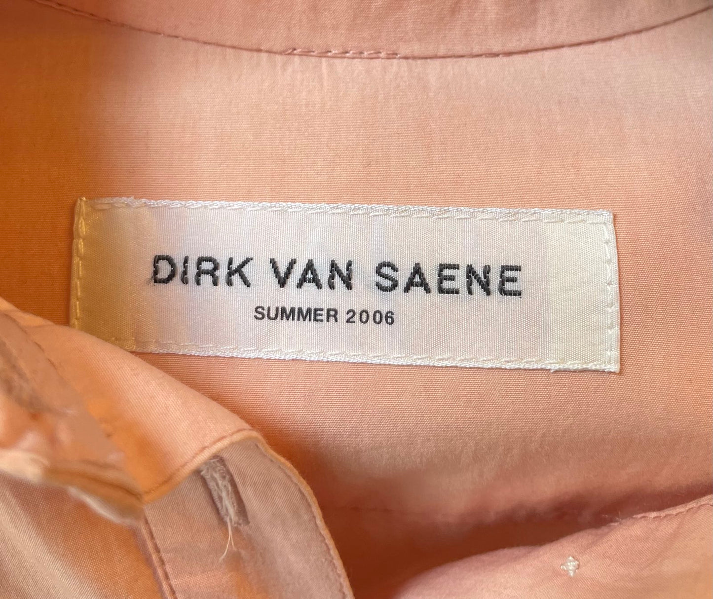 Dirk Van Saene 2006 peach pink dress