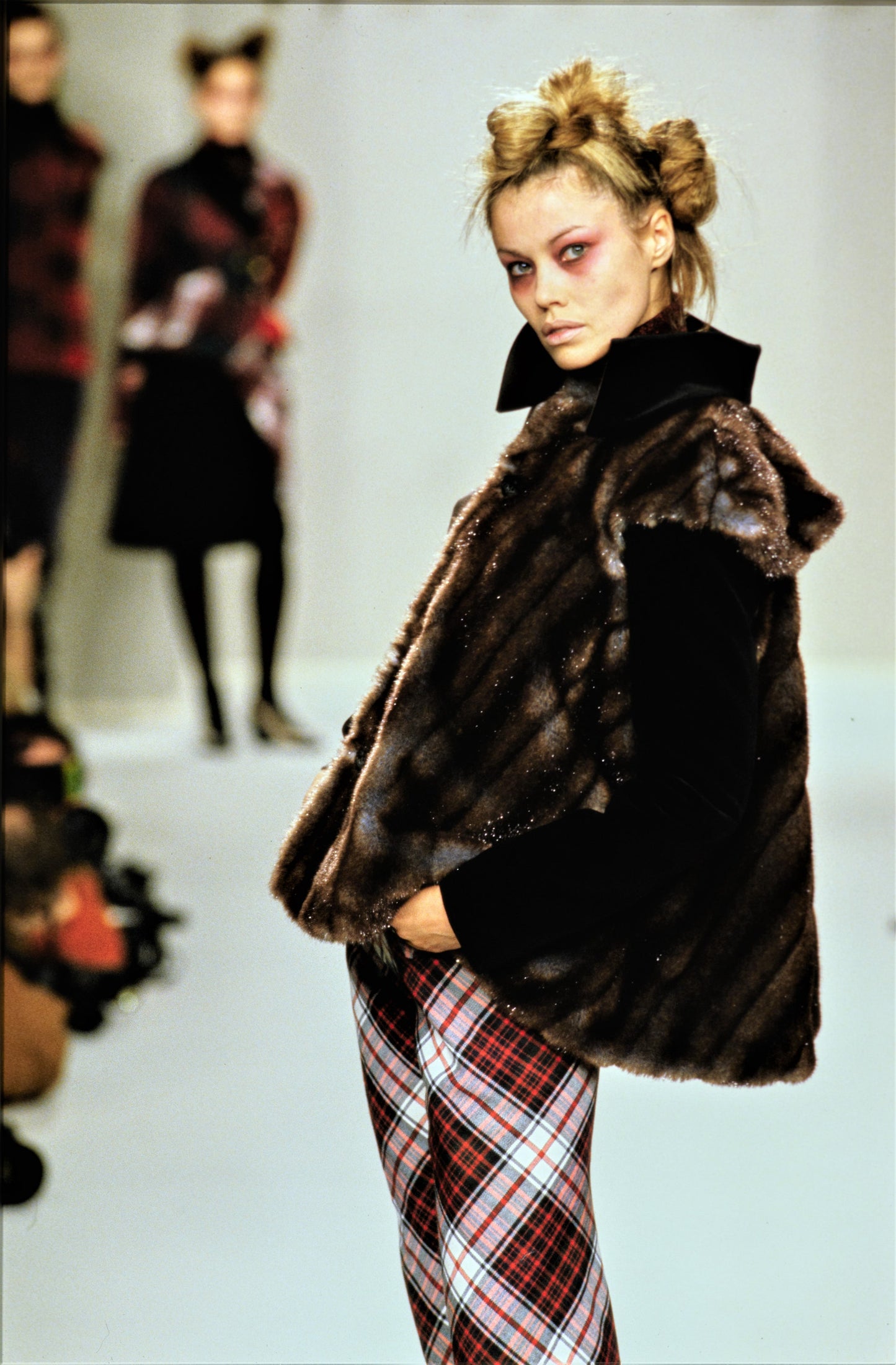 Vivienne Westwood 1996 Gold Label Runway Asymmetric faux fur jacket