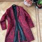 Irie 2000s leopard print red faux fur coat
