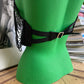 Ter et Bantine 90s black beaded belt / top