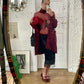 Miu Miu 1999 python print burgundy kitten heels