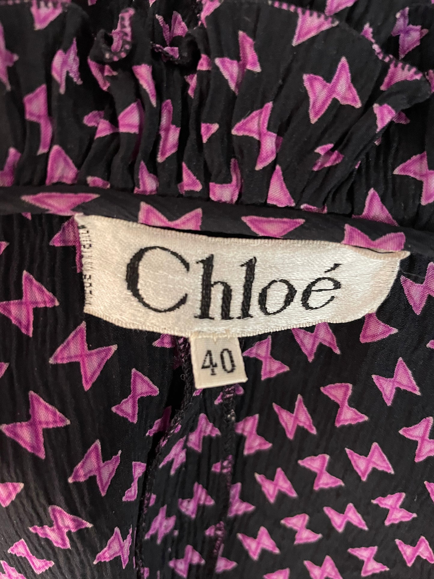 Chloé by Karl Lagerfeld 1970's purple dress
