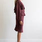 Iconic Alaïa 1990's burgundy skirt suit
