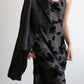 Calvin Klein 90's black floral velvet burnout bias slip gown
