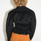 Alaïa FW 1990 short black wool jacket with fringes