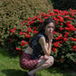 Souleiado 90s quilted red mini skirt  with graphic print