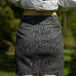 Krizia 90's denim mini skirt with various feline prints in silver