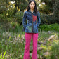 Voyage Passion Y2K pink flared jeans with hearts