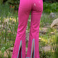 Voyage Passion Y2K pink flared jeans with hearts