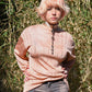 Christian Lacroix salmon long sweater with knitted pattern
