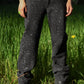 Krizia 80s black jeans with silver specks
