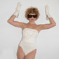 David Fielden 90's Bodysuit in Pearl White