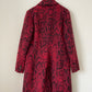 Irie 2000s leopard print red faux fur coat