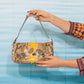 Fendi baguette lizard handbag