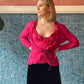Ermanno Scervino 90's hot pink silk and linnen twinset