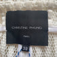 White knit transparent cardigan by Christine Phung