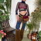 Miu Miu 1999 F/W waist belt bag in suede and mesh