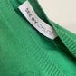 See By Chloé cropped green cardigan with knitted polkadots pattern