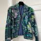 Emilio Pucci 70's velvet floral blazer in blues & greens