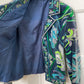 Emilio Pucci 70's velvet floral blazer in blues & greens