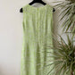 Christian Lacroix 90's apple green knit dress with floral embroidery