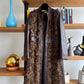 Plein Sud 90's brown leather coat with feathers